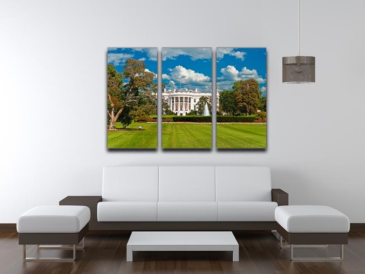 The White House the South Gate 3 Split Panel Canvas Print - Canvas Art Rocks - 3