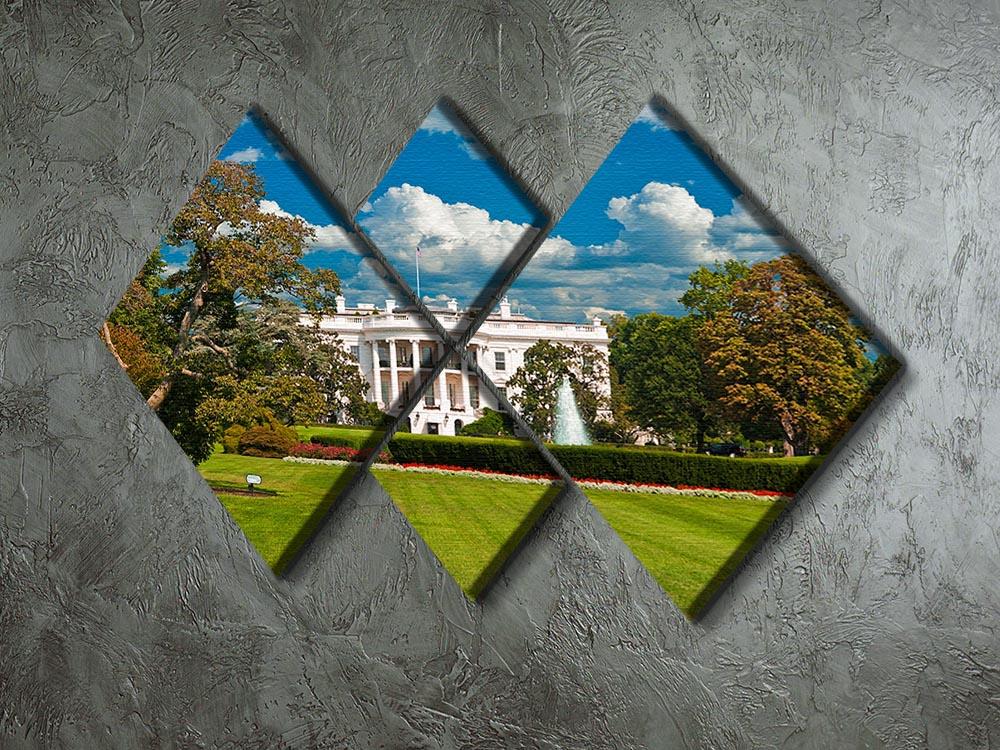 The White House the South Gate 4 Square Multi Panel Canvas  - Canvas Art Rocks - 2
