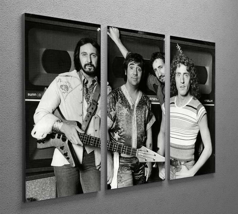 The Who 1977 3 Split Panel Canvas Print - Canvas Art Rocks - 2
