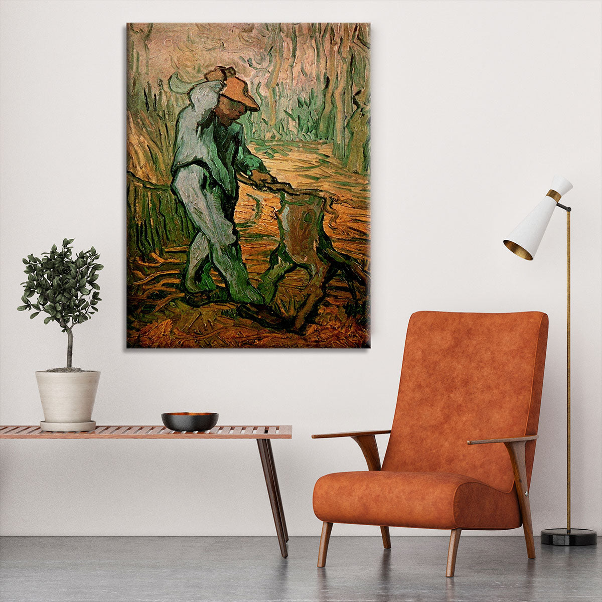 The Woodcutter after Millet by Van Gogh Canvas Print or Poster - Canvas Art Rocks - 6