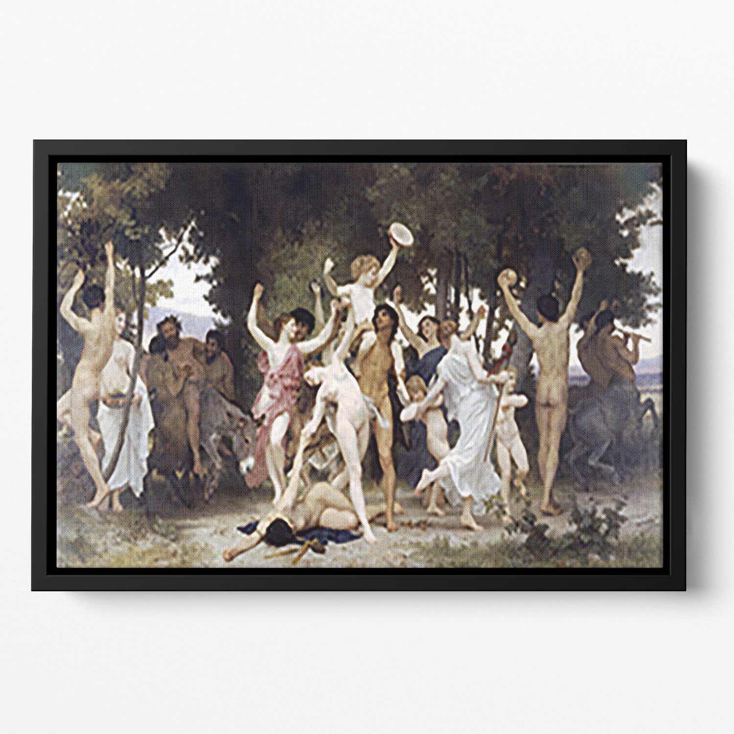 The Youth of Bacchus By Bouguereau Floating Framed Canvas