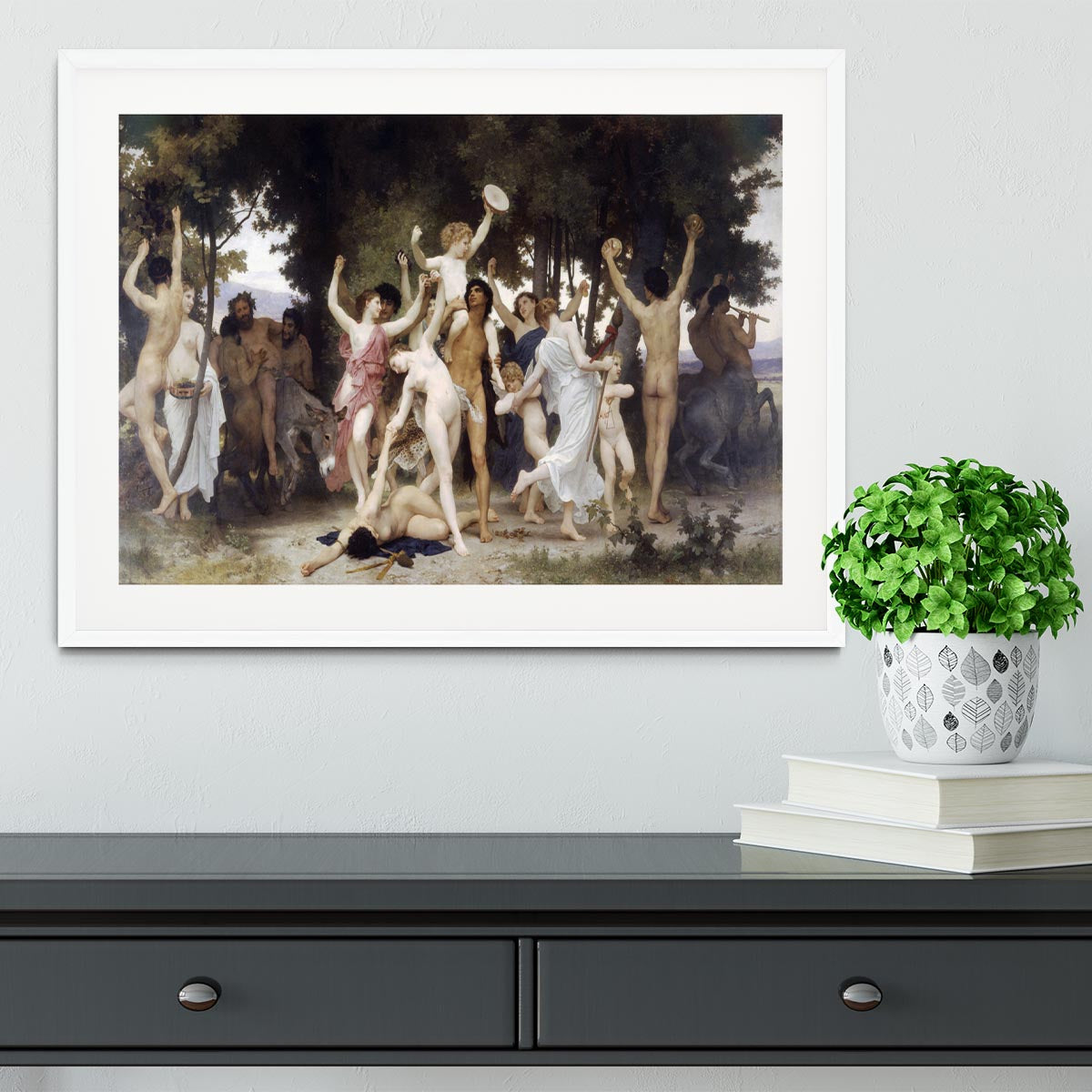 The Youth of Bacchus By Bouguereau Framed Print - Canvas Art Rocks - 5