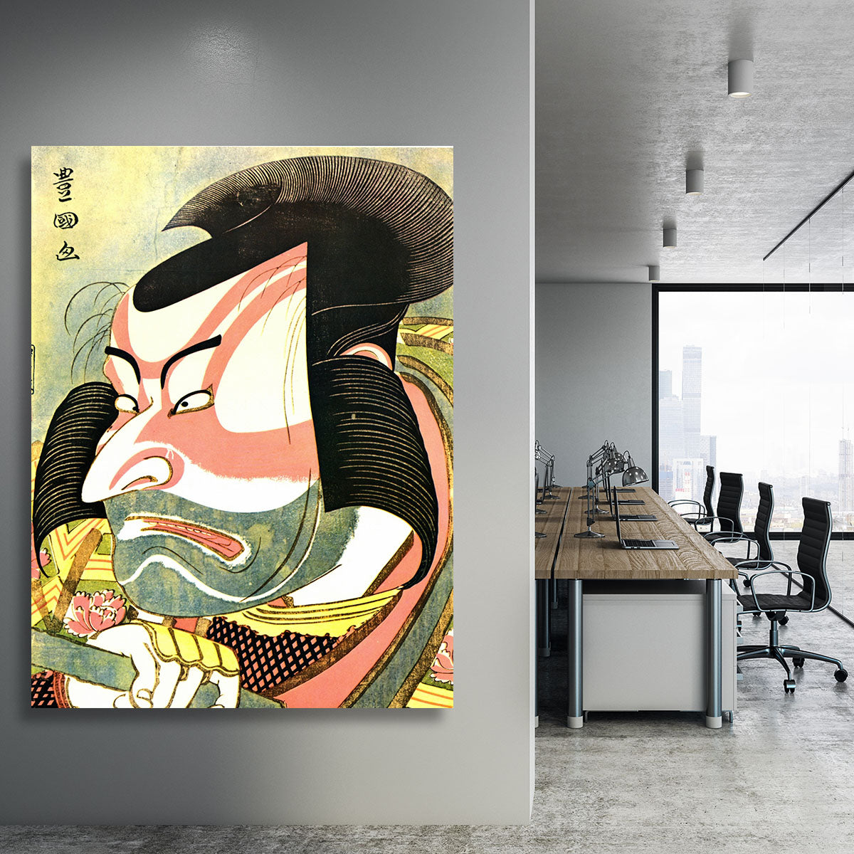 The actor Ichikawa Ebizo by Hokusai Canvas Print or Poster - Canvas Art Rocks - 3
