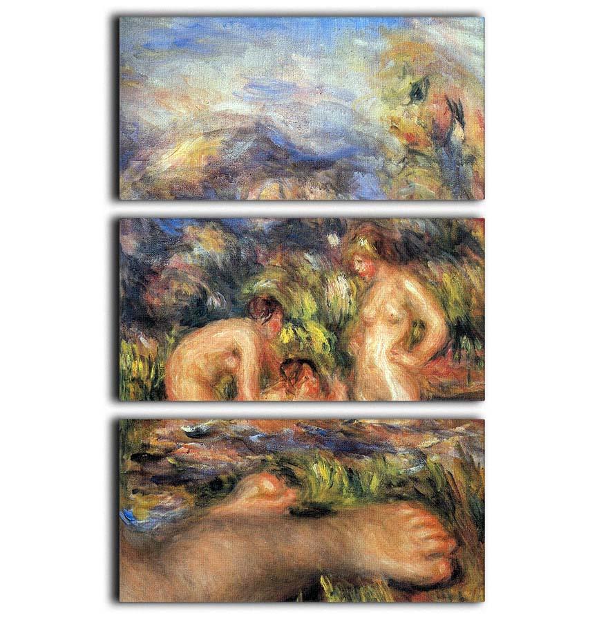 The bathers Detail by Renoir 3 Split Panel Canvas Print - Canvas Art Rocks - 1