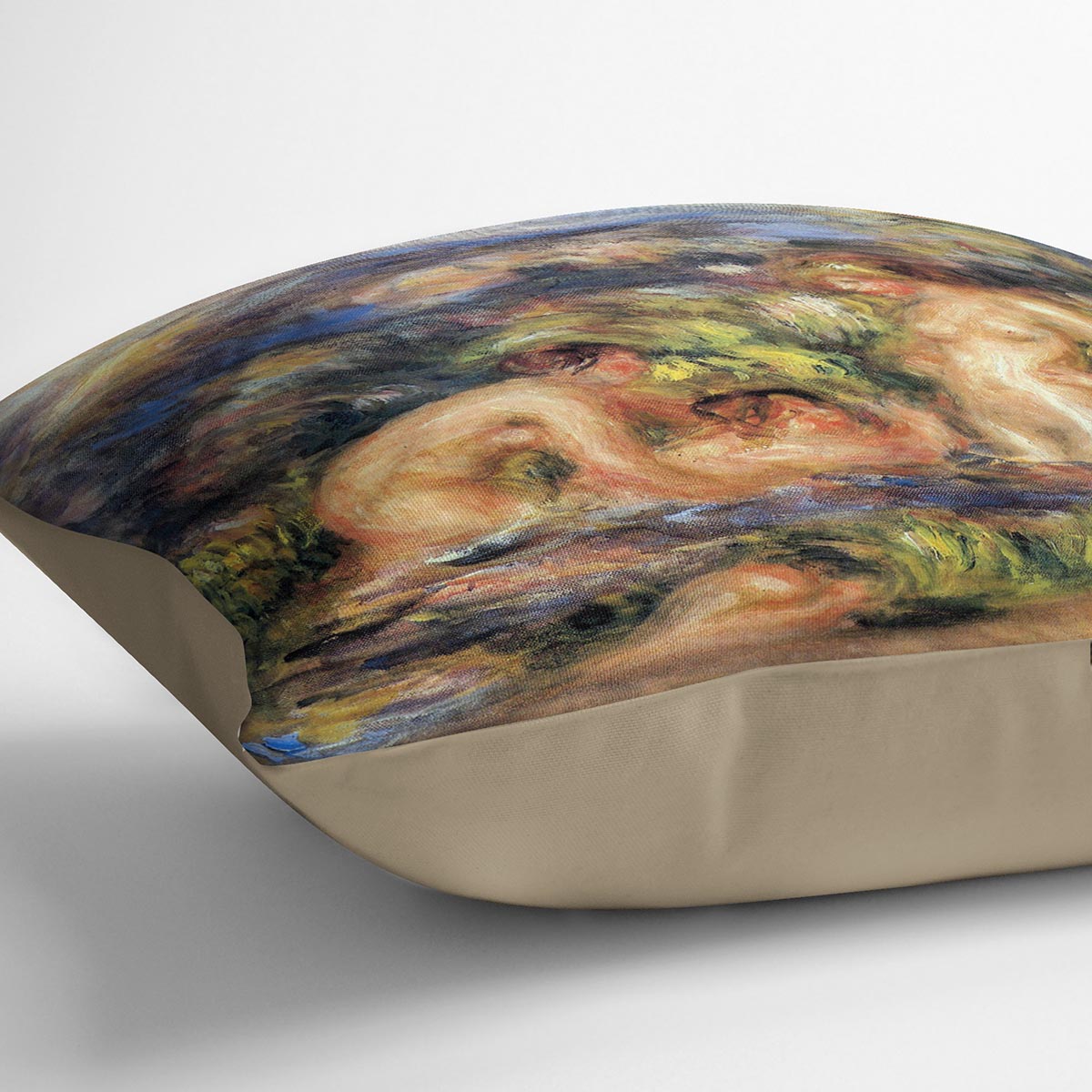 The bathers Detail by Renoir Cushion