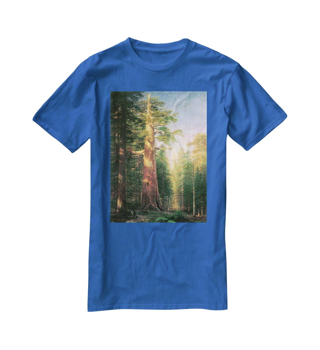 The big trees Mariposa Grove California by Bierstadt T-Shirt - Canvas Art Rocks - 2