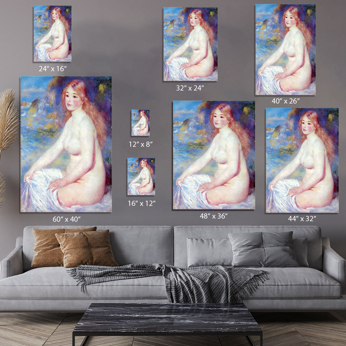 The blond bather 1 by Renoir Canvas Print or Poster - Canvas Art Rocks - 7