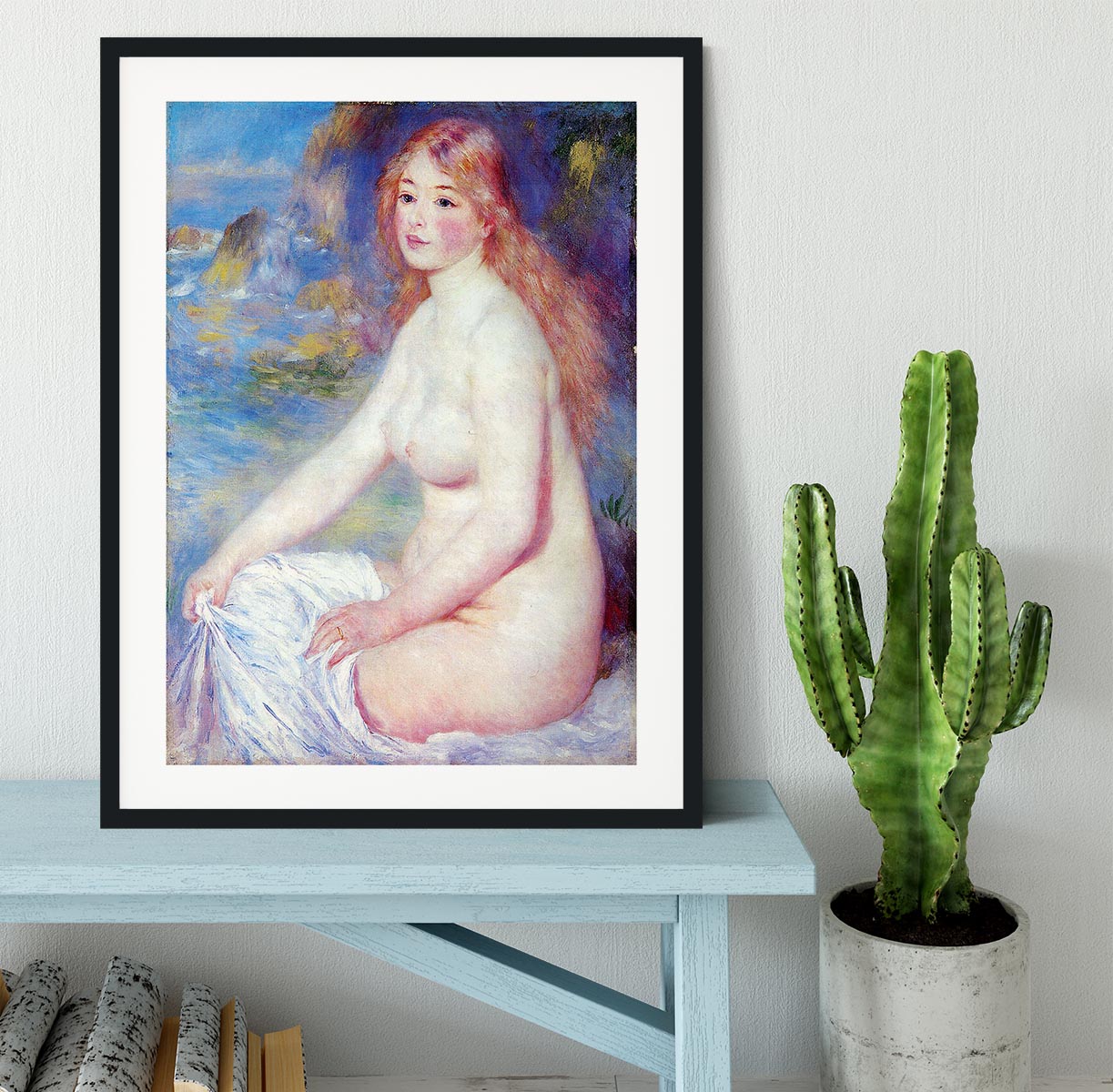 The blond bather 1 by Renoir Framed Print - Canvas Art Rocks - 1