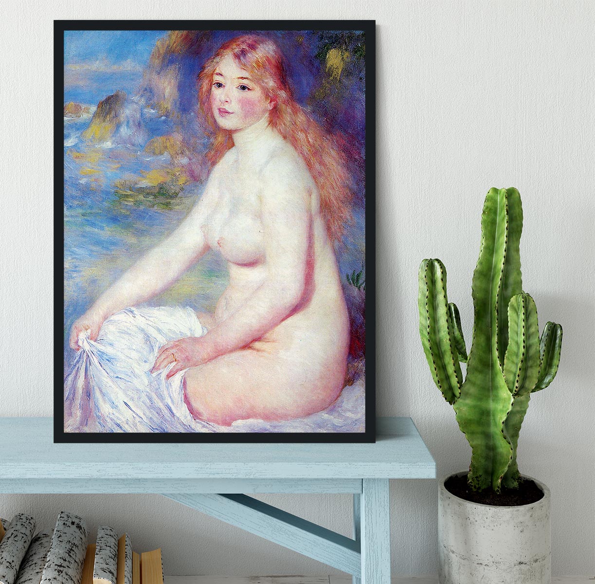 The blond bather 1 by Renoir Framed Print - Canvas Art Rocks - 2