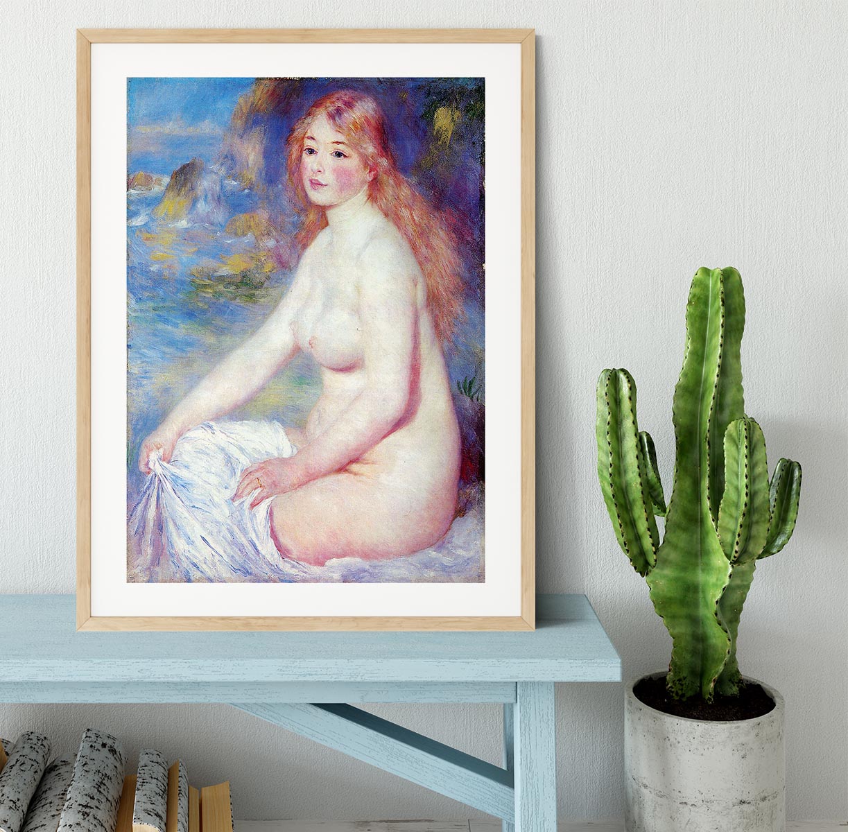 The blond bather 1 by Renoir Framed Print - Canvas Art Rocks - 3