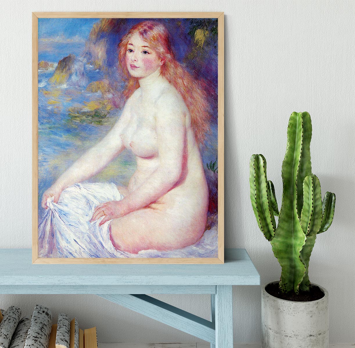 The blond bather 1 by Renoir Framed Print - Canvas Art Rocks - 4