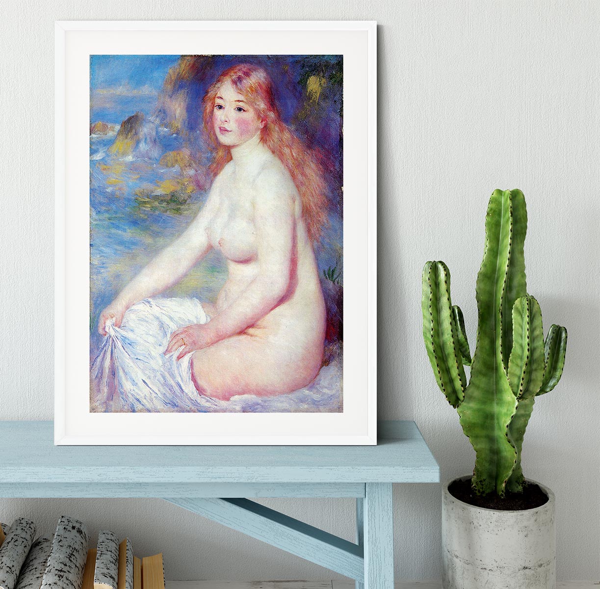 The blond bather 1 by Renoir Framed Print - Canvas Art Rocks - 5