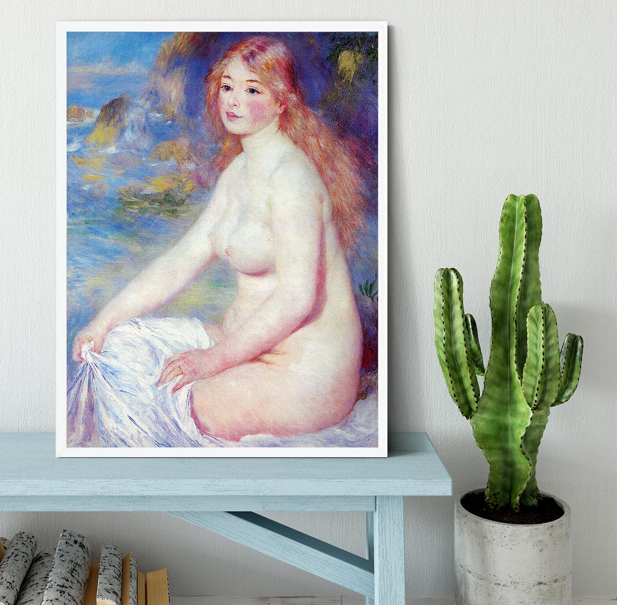 The blond bather 1 by Renoir Framed Print - Canvas Art Rocks -6