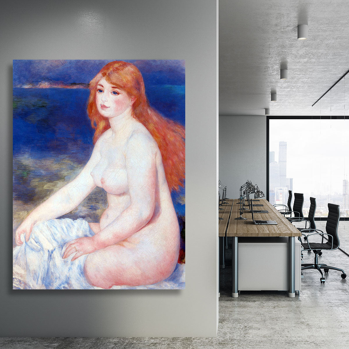 The blond bather 2 by Renoir Canvas Print or Poster - Canvas Art Rocks - 3