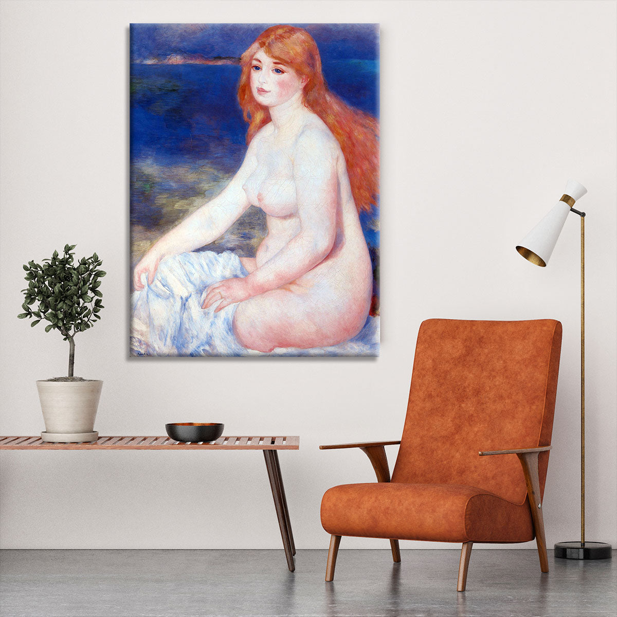 The blond bather 2 by Renoir Canvas Print or Poster - Canvas Art Rocks - 6