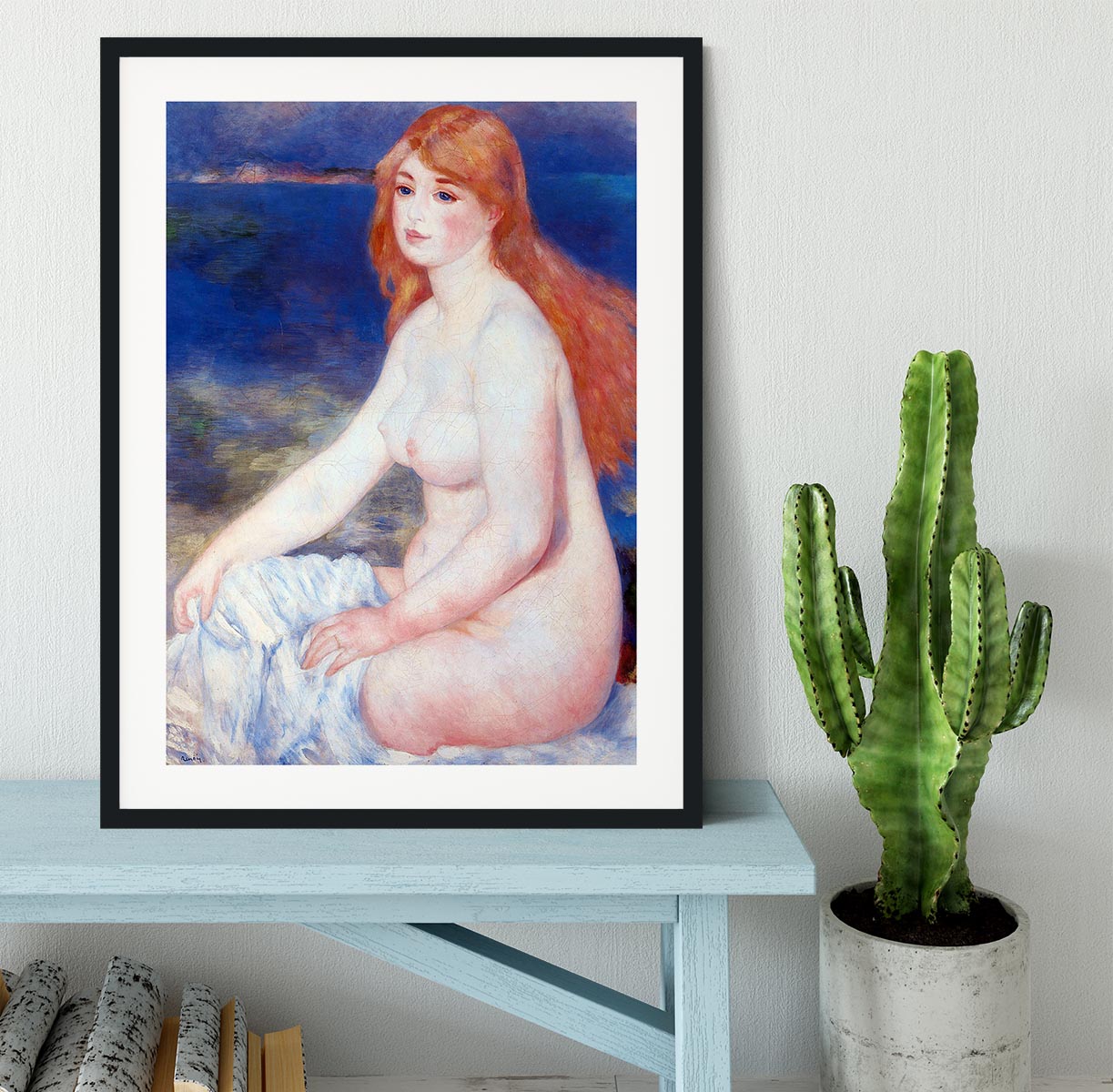 The blond bather 2 by Renoir Framed Print - Canvas Art Rocks - 1