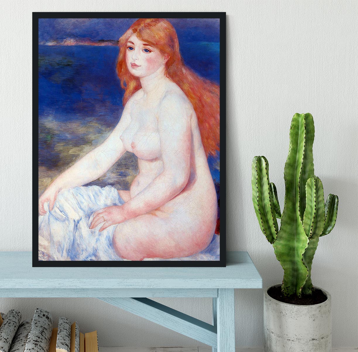The blond bather 2 by Renoir Framed Print - Canvas Art Rocks - 2