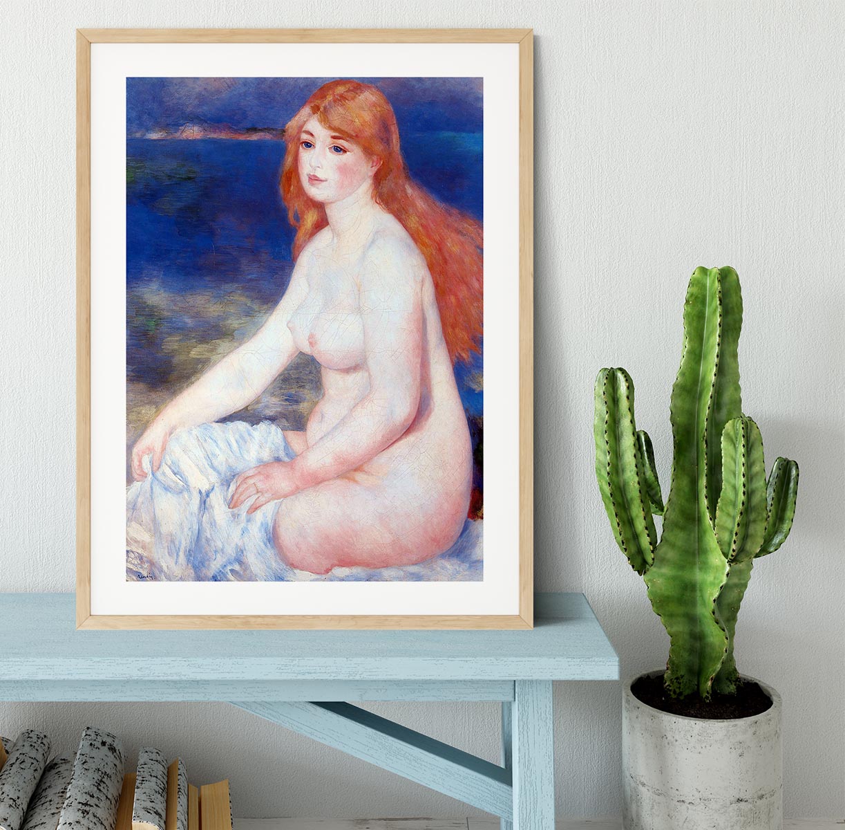 The blond bather 2 by Renoir Framed Print - Canvas Art Rocks - 3