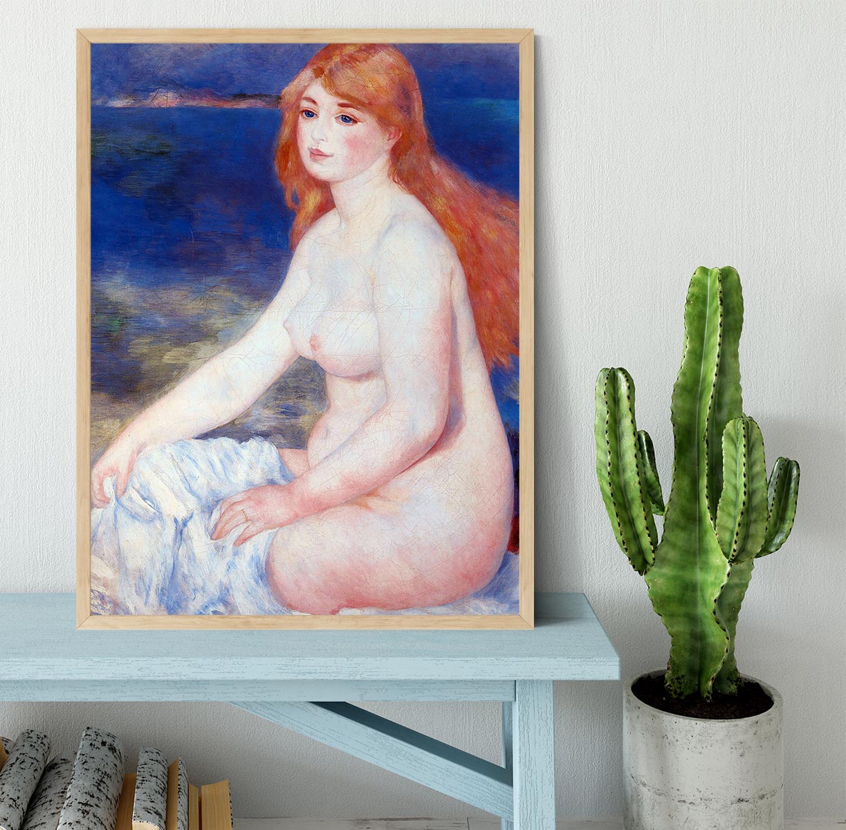The blond bather 2 by Renoir Framed Print - Canvas Art Rocks - 4