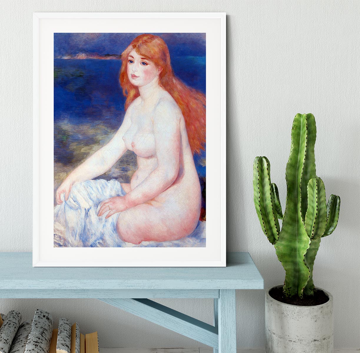 The blond bather 2 by Renoir Framed Print - Canvas Art Rocks - 5