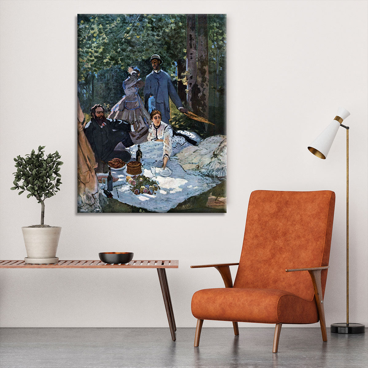 The breakfast outdoors central section by Monet Canvas Print or Poster - Canvas Art Rocks - 6