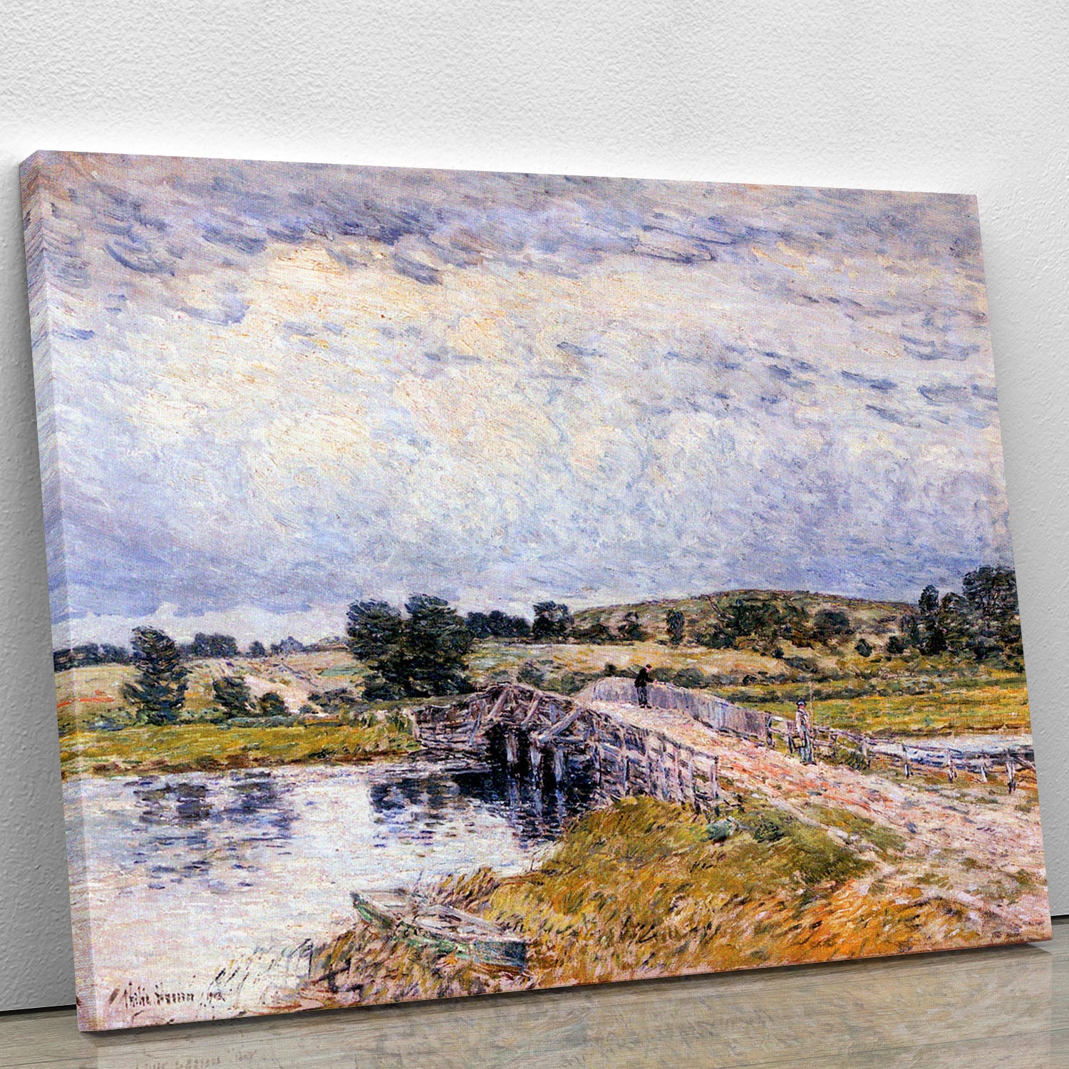 The bridge from Old Lyme by Hassam Canvas Print or Poster - Canvas Art Rocks - 1
