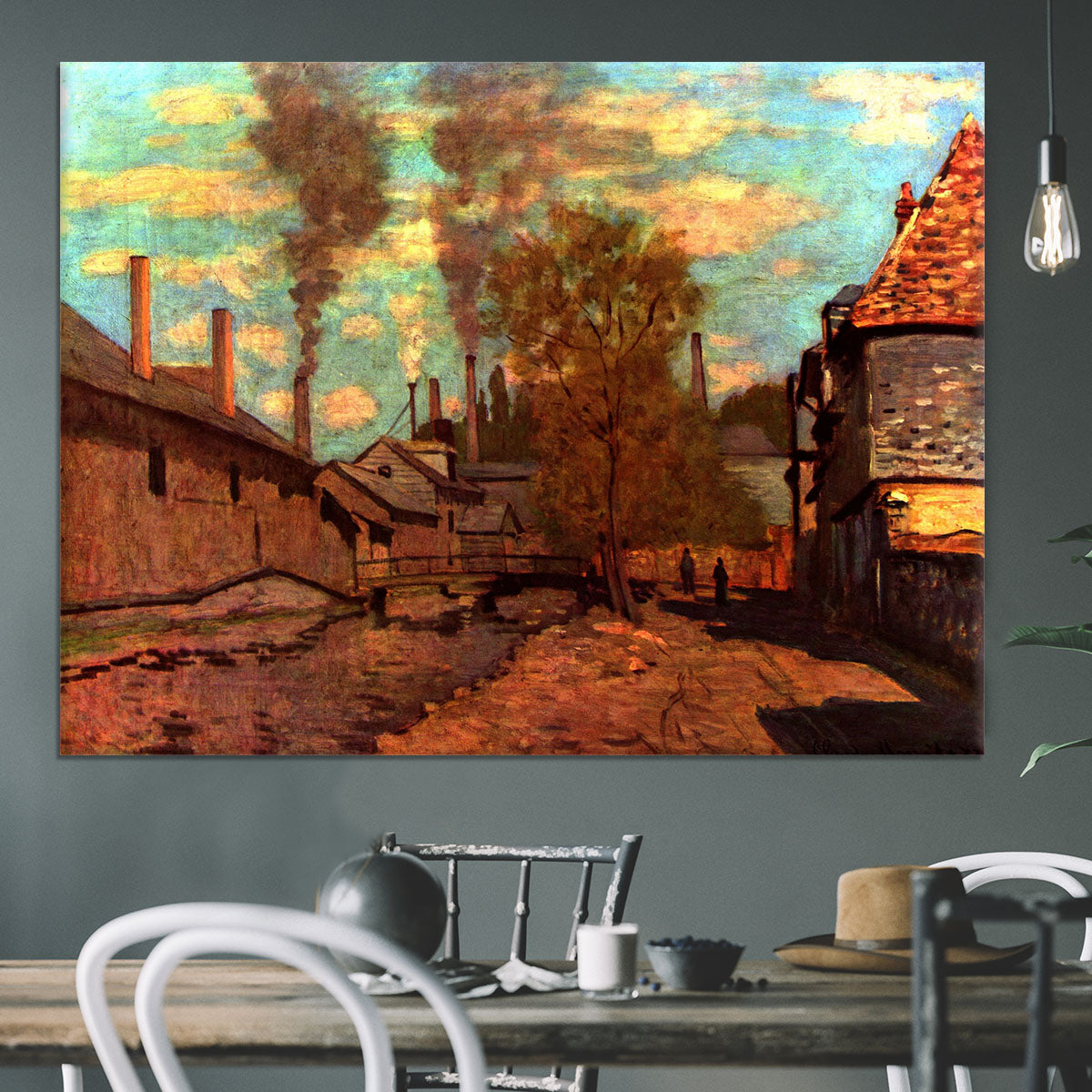 The brook of Robec by Monet Canvas Print or Poster - Canvas Art Rocks - 3