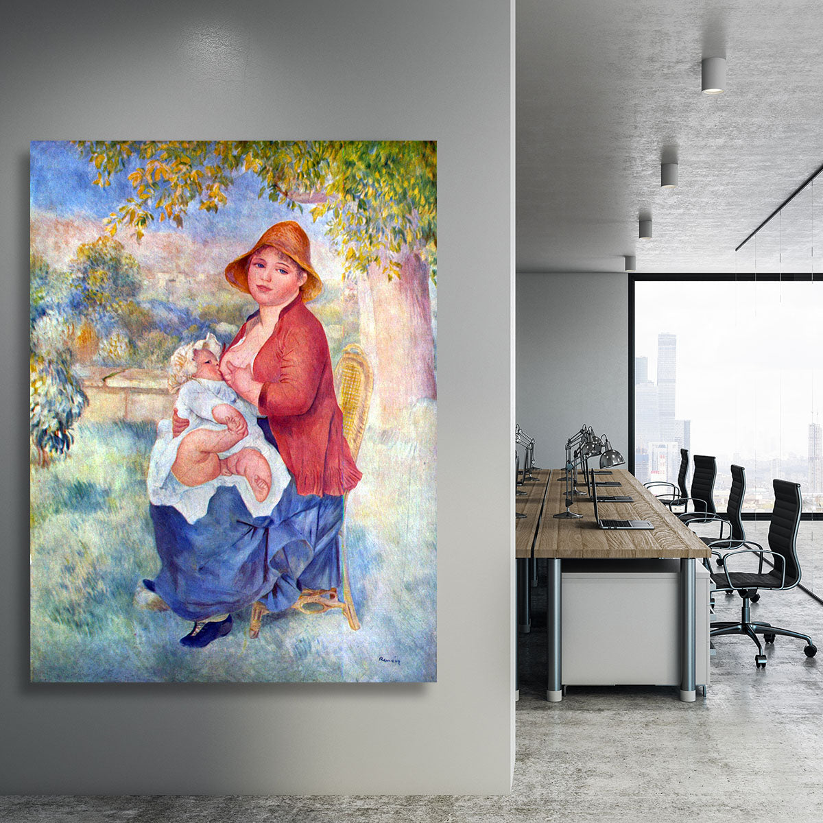 The child at the chest maternity by Renoir Canvas Print or Poster - Canvas Art Rocks - 3