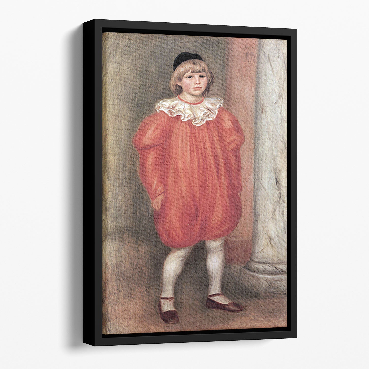 The clown by Renoir Floating Framed Canvas
