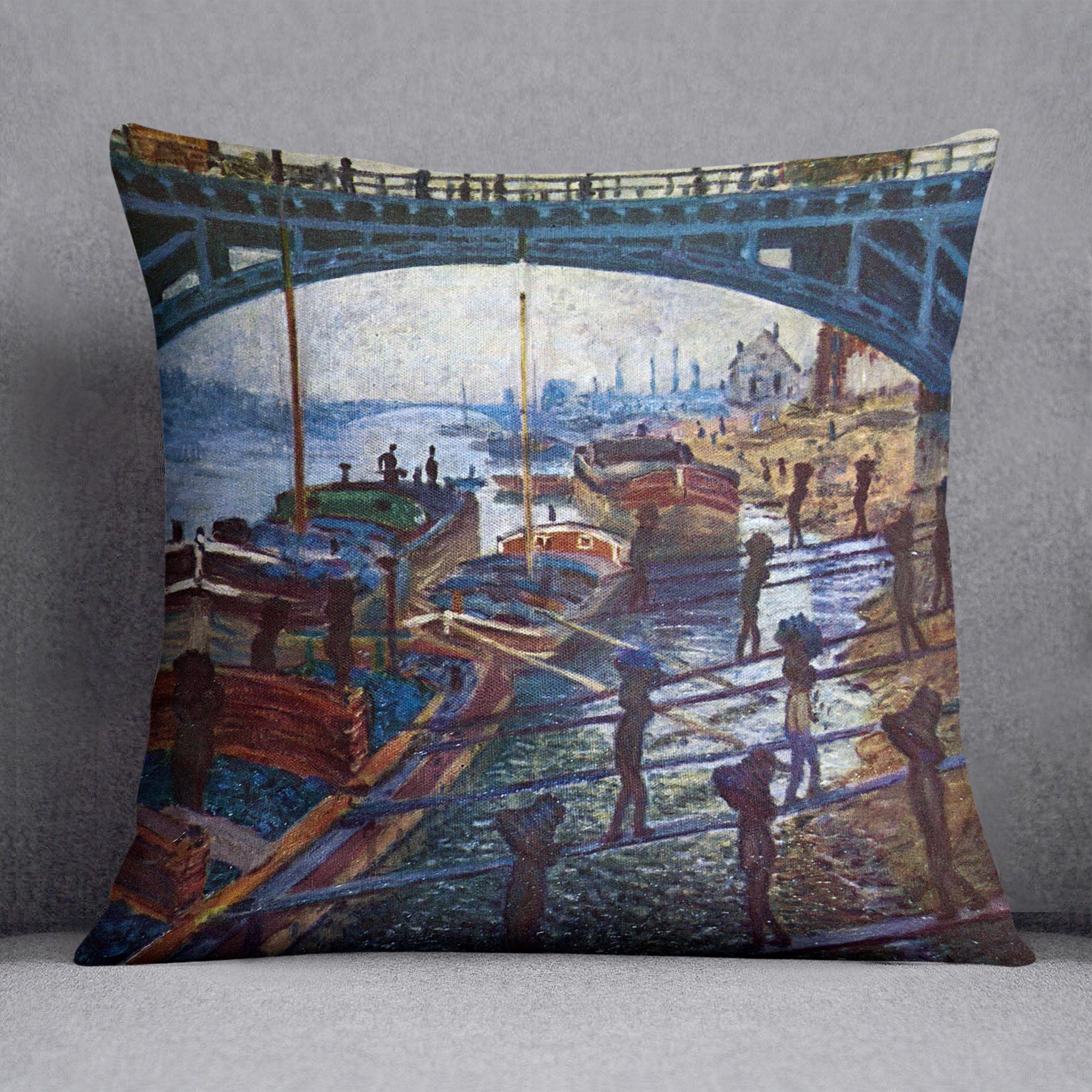 The coal carrier by Monet Cushion