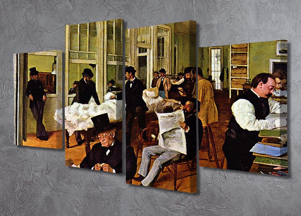 The cotton office in New Orleans by Degas 4 Split Panel Canvas - Canvas Art Rocks - 2