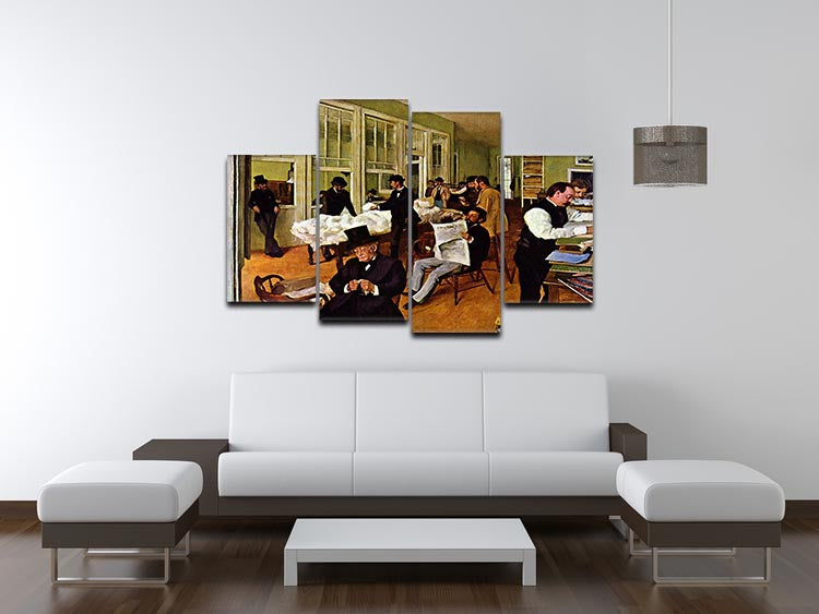 The cotton office in New Orleans by Degas 4 Split Panel Canvas - Canvas Art Rocks - 3