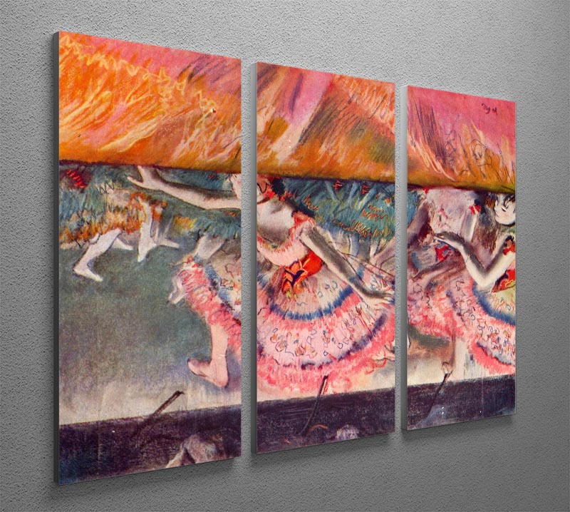 The curtain falls by Degas 3 Split Panel Canvas Print - Canvas Art Rocks - 2