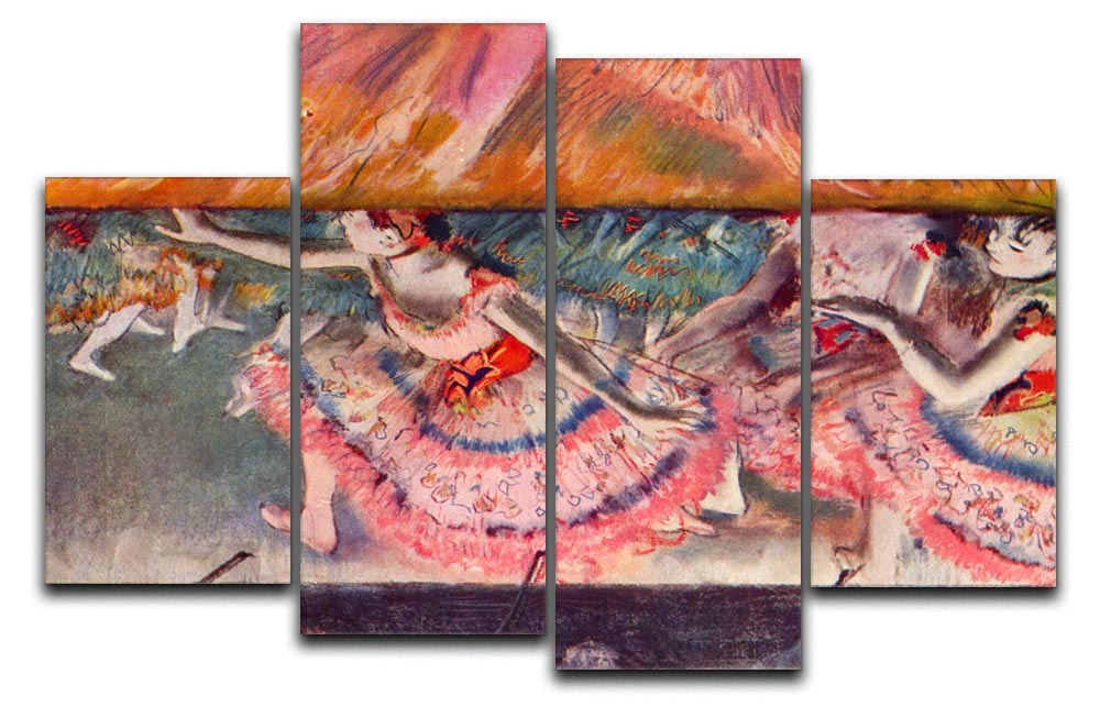 The curtain falls by Degas 4 Split Panel Canvas - Canvas Art Rocks - 1