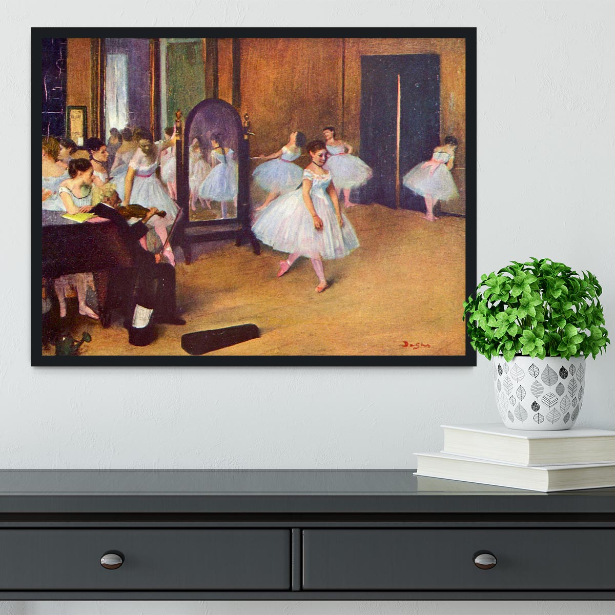 The dance hall by Degas Framed Print - Canvas Art Rocks - 2