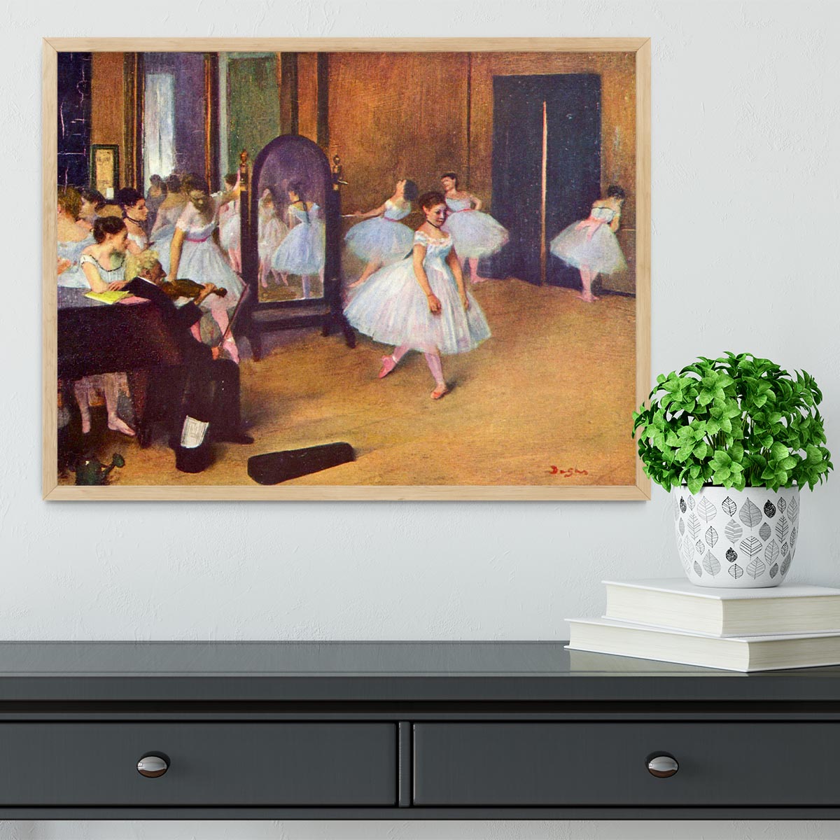 The dance hall by Degas Framed Print - Canvas Art Rocks - 4