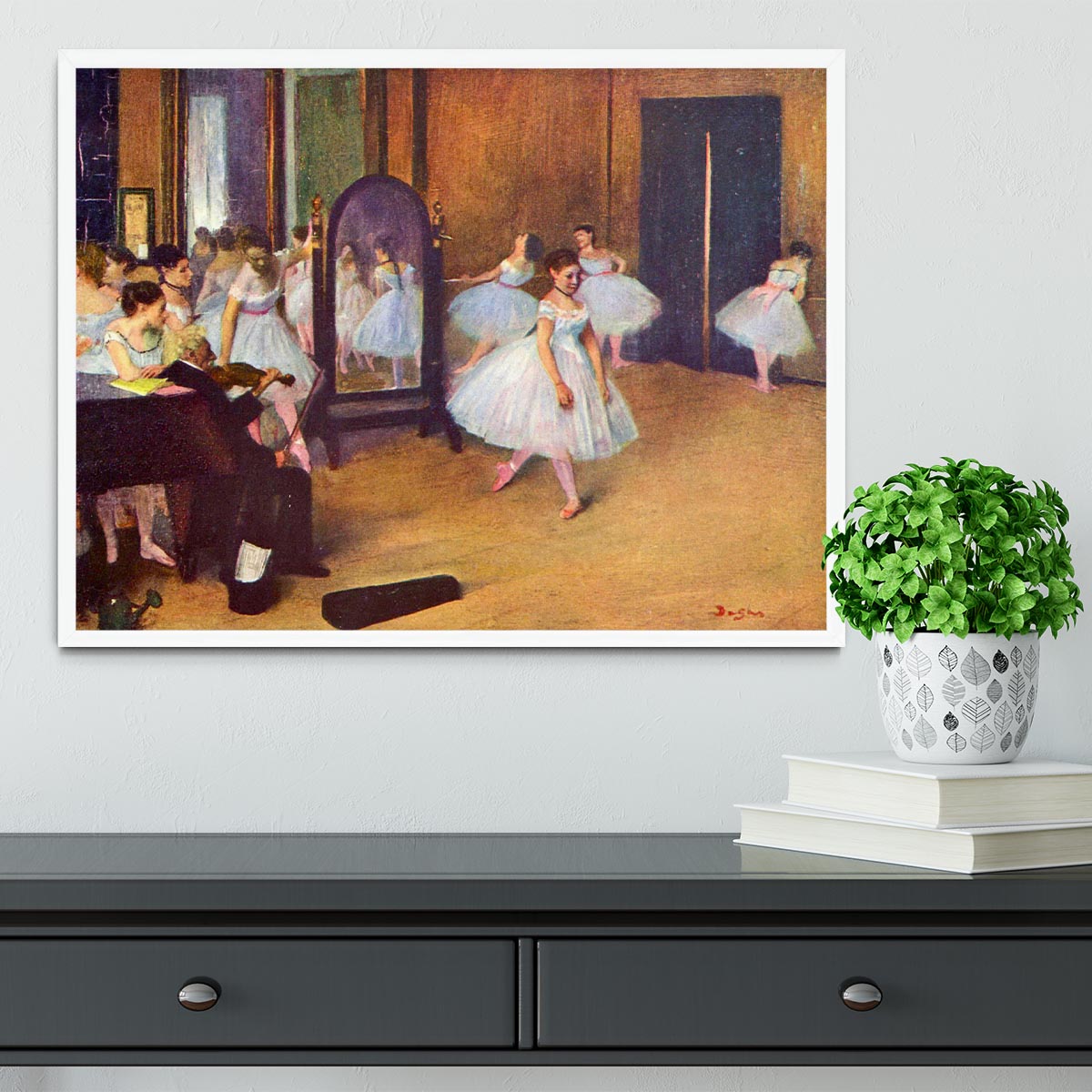 The dance hall by Degas Framed Print - Canvas Art Rocks -6