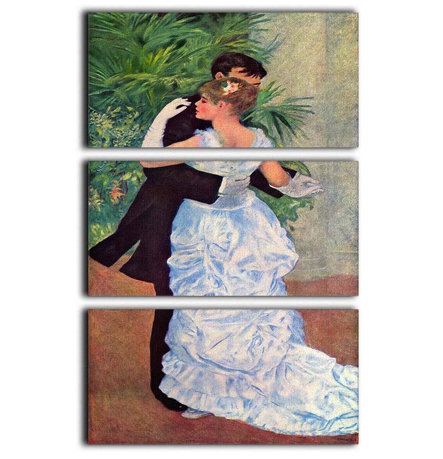The dance in the city by Renoir 3 Split Panel Canvas Print - Canvas Art Rocks - 1
