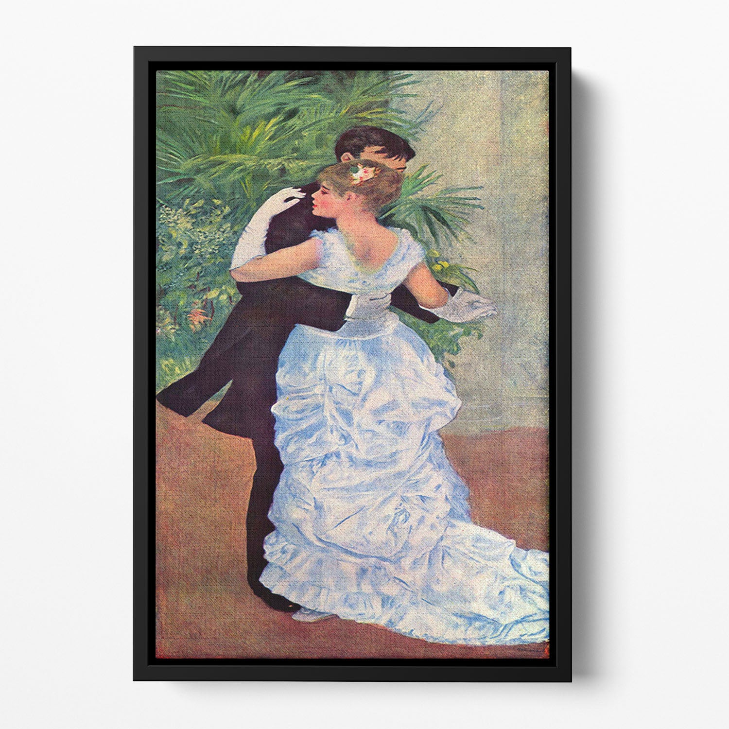 The dance in the city by Renoir Floating Framed Canvas