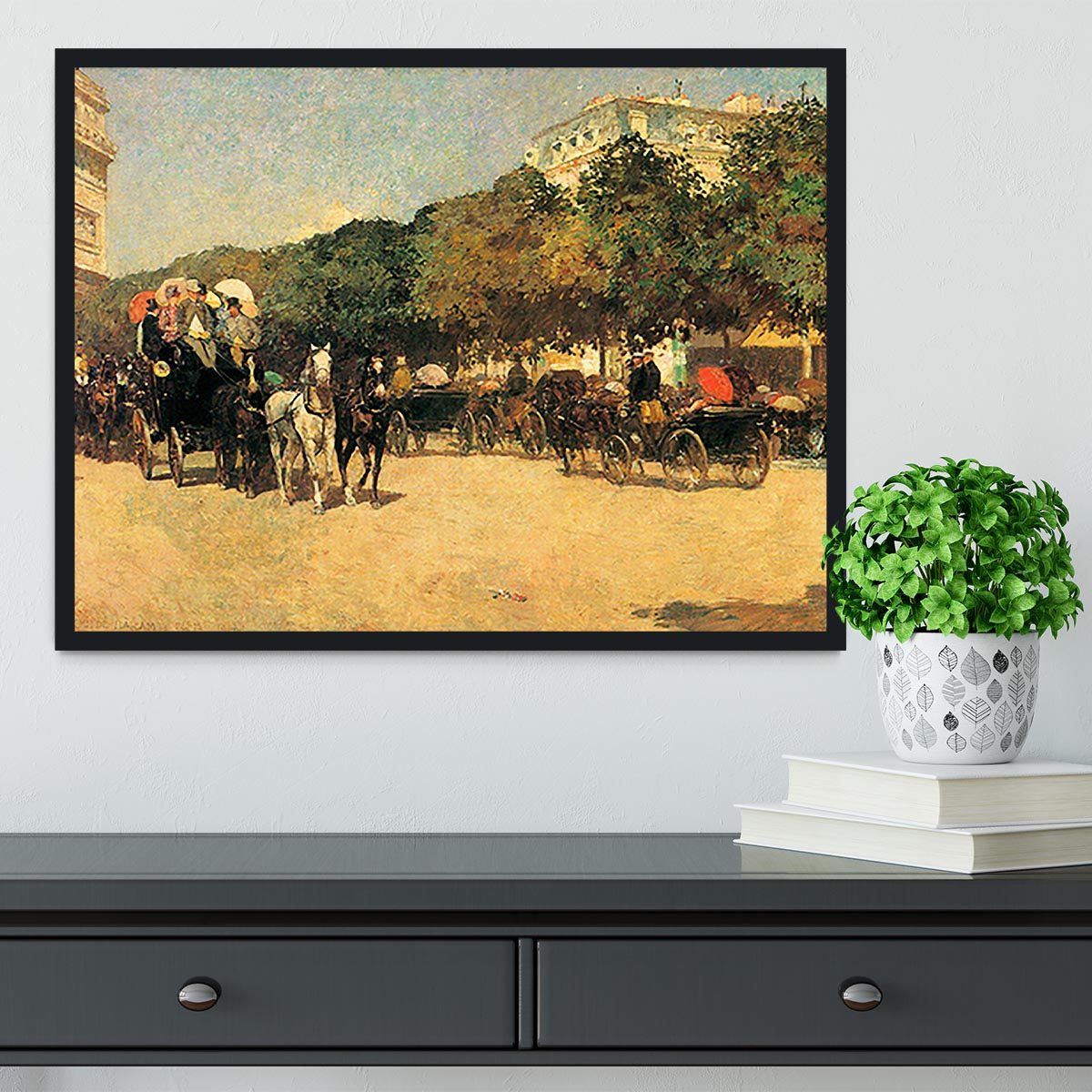 The day of the Grand Prize 2 by Hassam Framed Print - Canvas Art Rocks - 2