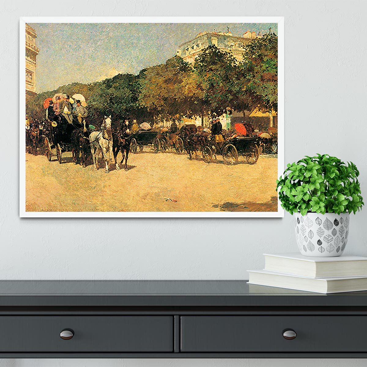 The day of the Grand Prize 2 by Hassam Framed Print - Canvas Art Rocks -6