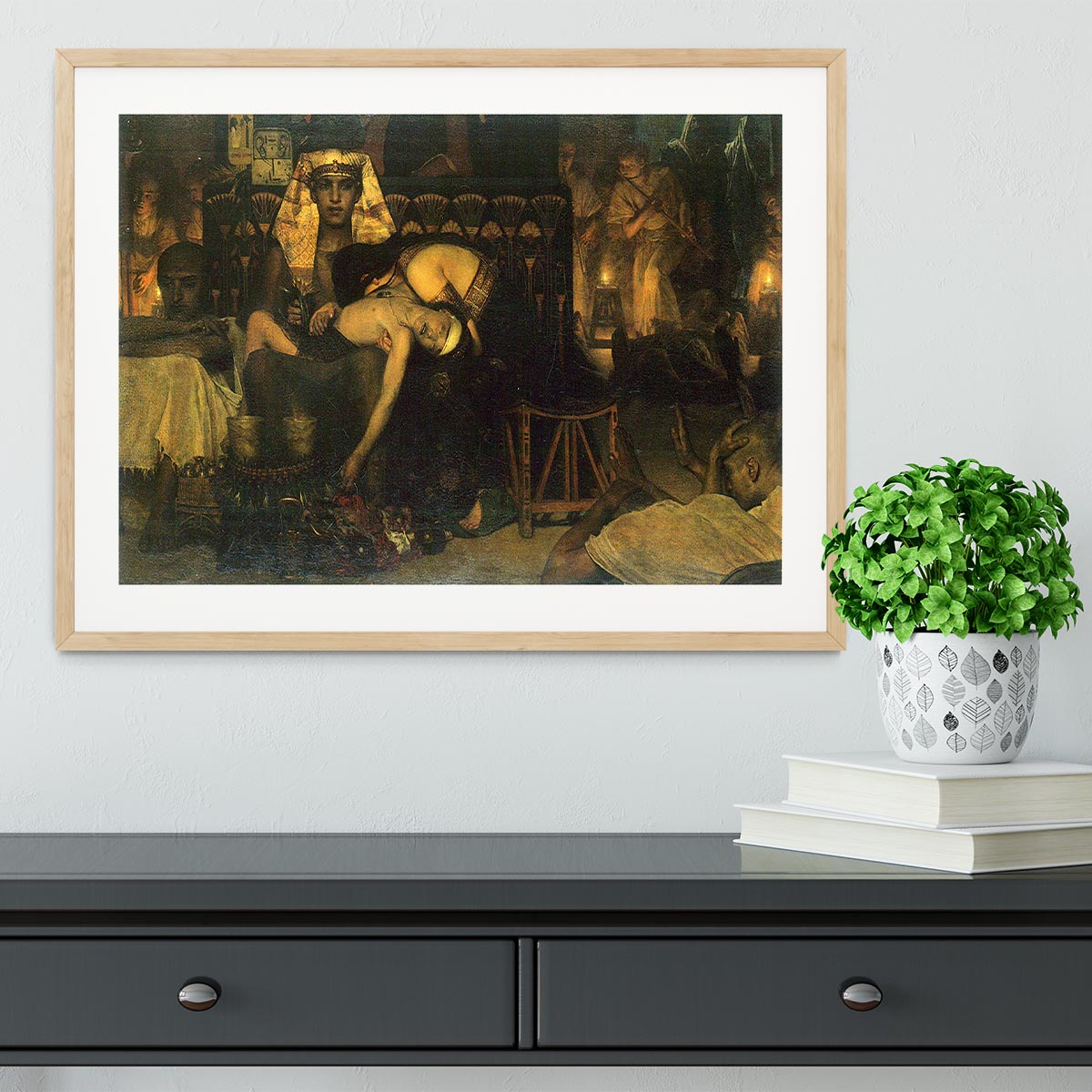 The death of the First Born by Alma Tadema Framed Print - Canvas Art Rocks - 3