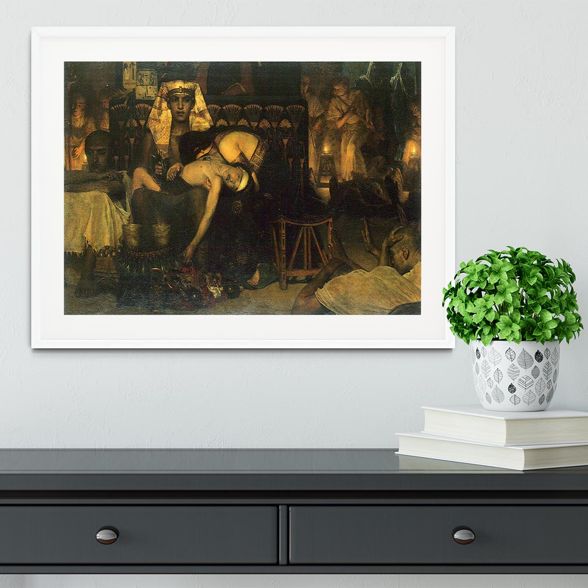 The death of the First Born by Alma Tadema Framed Print - Canvas Art Rocks - 5