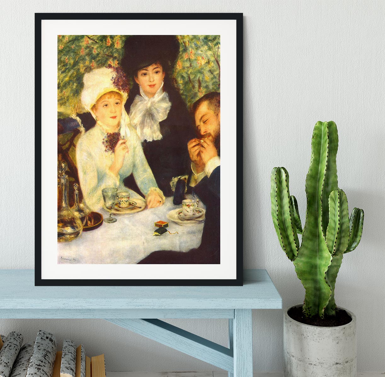The end of the breakfast by Renoir Framed Print - Canvas Art Rocks - 1