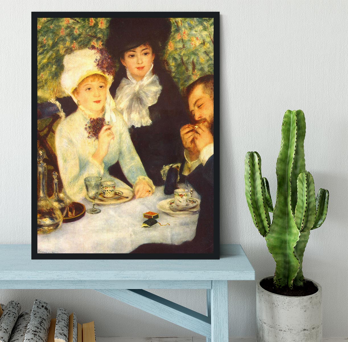 The end of the breakfast by Renoir Framed Print - Canvas Art Rocks - 2