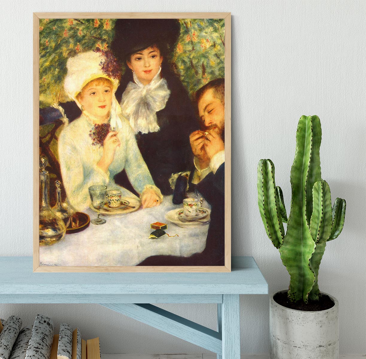 The end of the breakfast by Renoir Framed Print - Canvas Art Rocks - 4