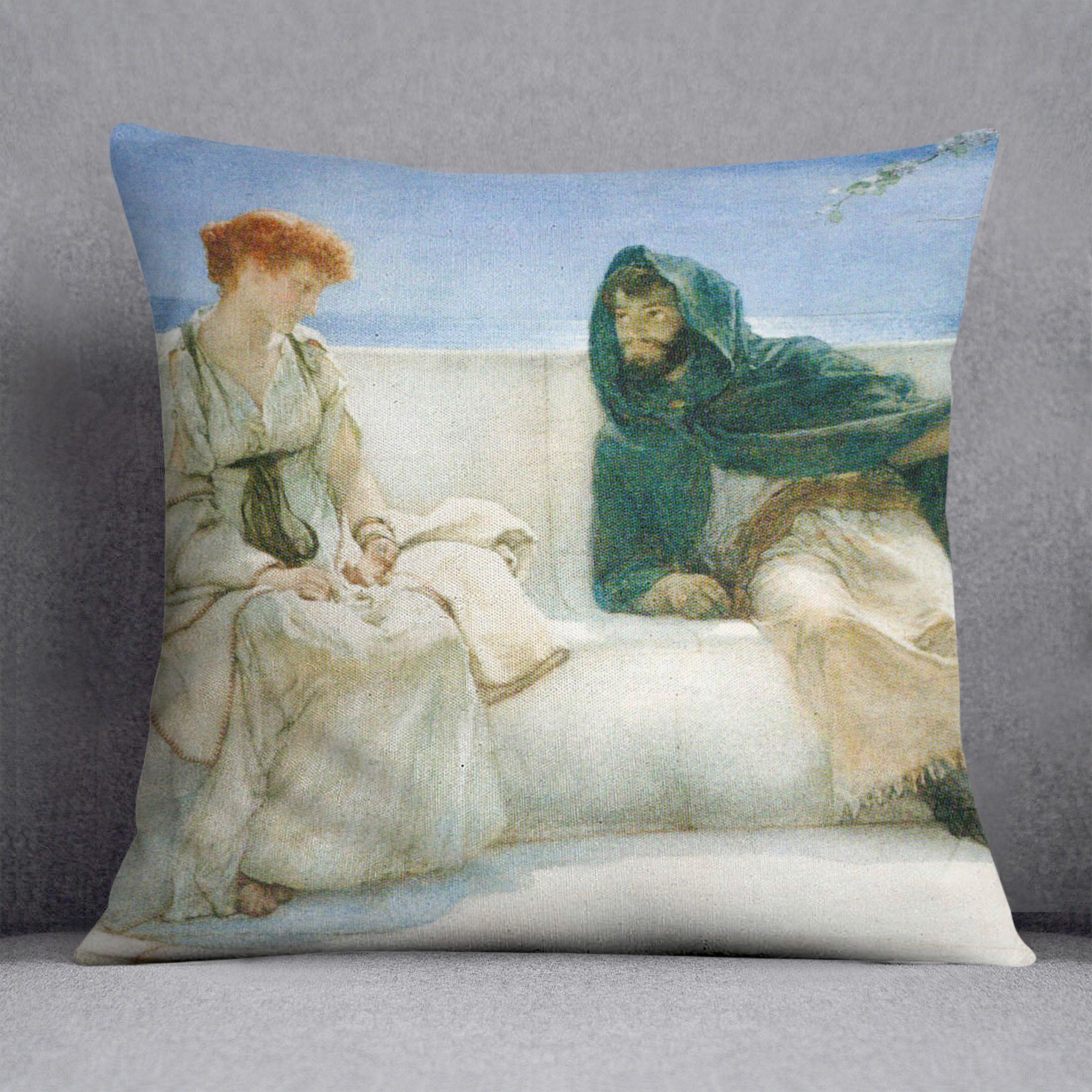 The explaination by Alma Tadema Cushion - Canvas Art Rocks - 1