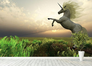 The fabled Unicorn Stag Wall Mural Wallpaper - Canvas Art Rocks - 4