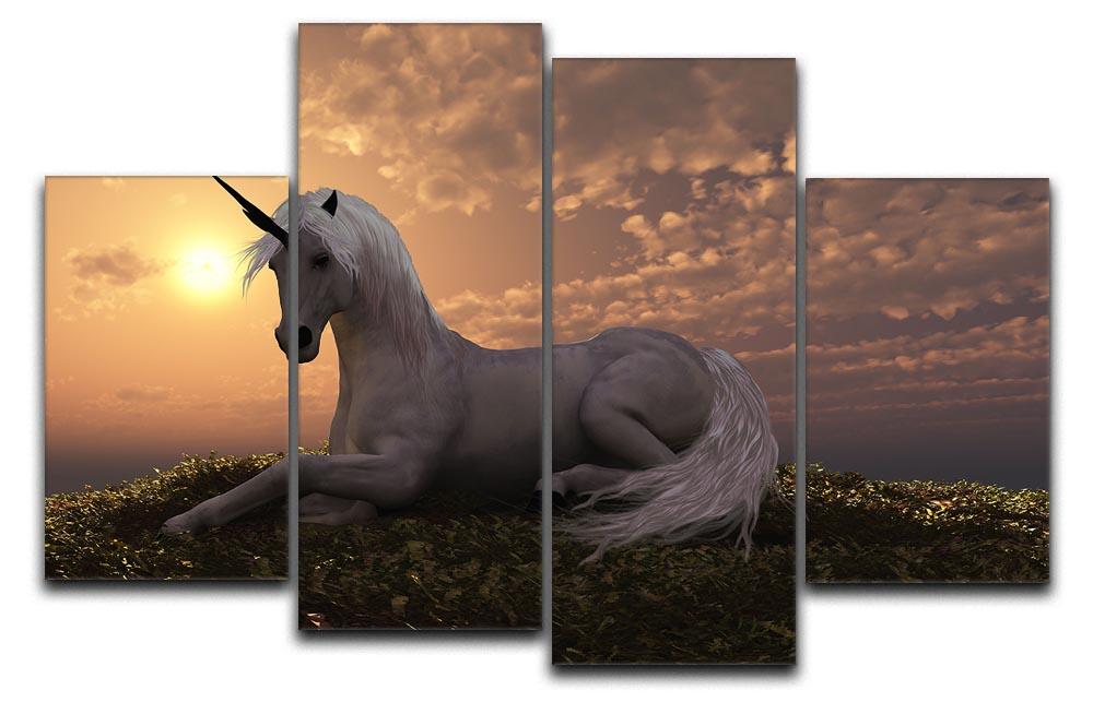 The fabled creature laying 4 Split Panel Canvas  - Canvas Art Rocks - 1