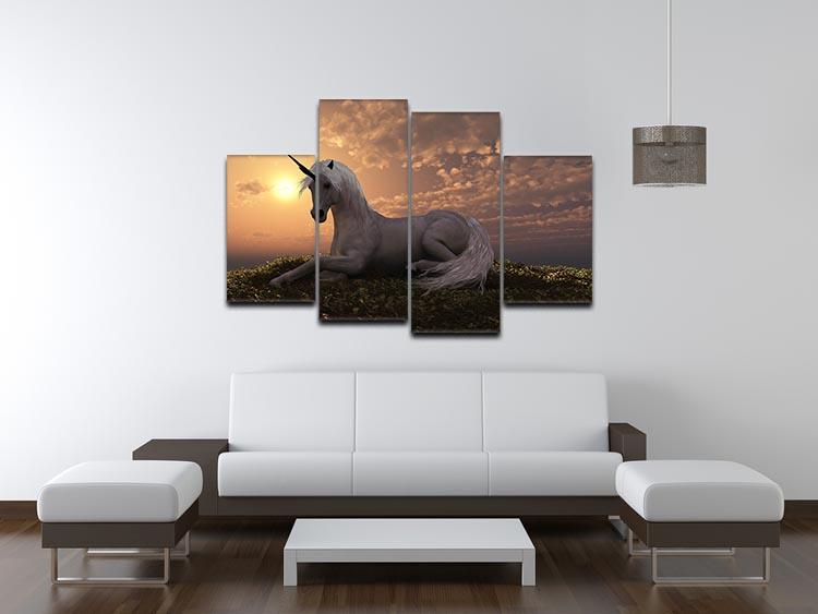 The fabled creature laying 4 Split Panel Canvas  - Canvas Art Rocks - 3